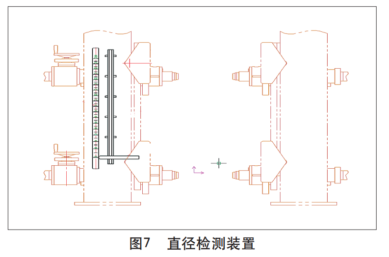 卫生纸复卷机直径检测装置